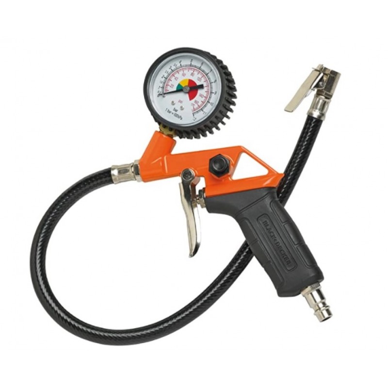 Kit 4 accesorii compresor BLACK & DECKER 9045851BND, pistol de vopsit, pistol de umflat, pistol de suflat, furtun 5 m, spiralat
